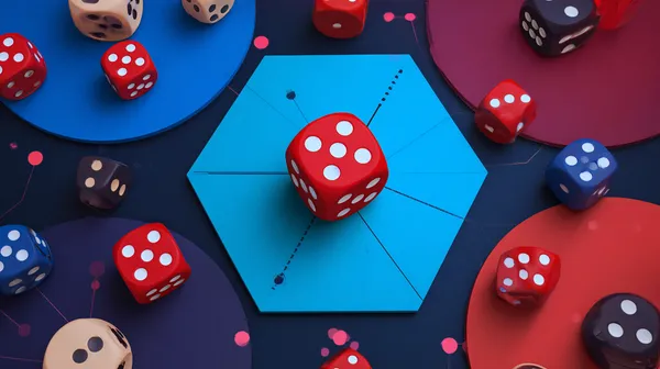 Uma mulher sorrindo enquanto joga online em seu laptop, cercada por elementos de cassino em néon, destacando a coleção diversificada de jogos do A73.